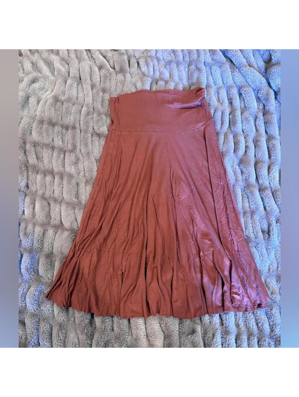 🚨LAST CHANCE (gone 6/8): Mai Tai Merlo A-Line Midi Skirt with Raw Hem